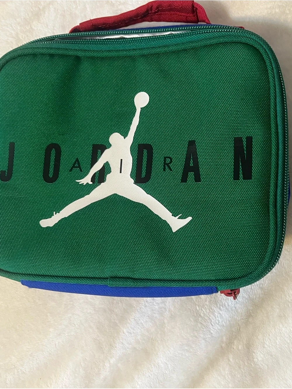Jordan Kids Backpack and Lunch Bag Set - Blue, Green, Red